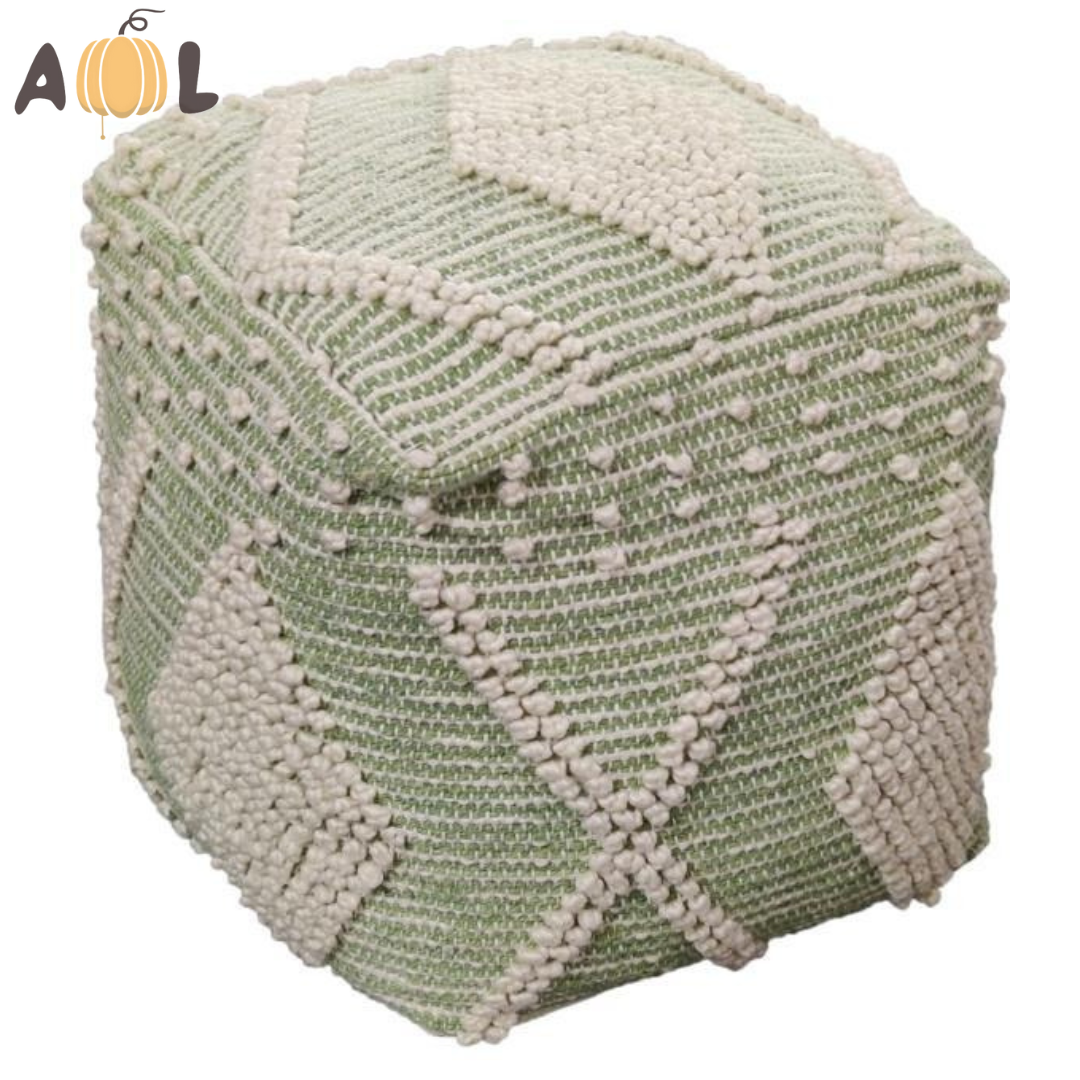Textured Fabric Ottoman