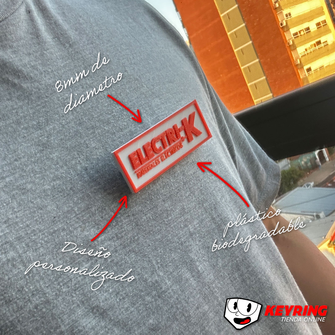 Prendedor/Pin identificador personalizado 