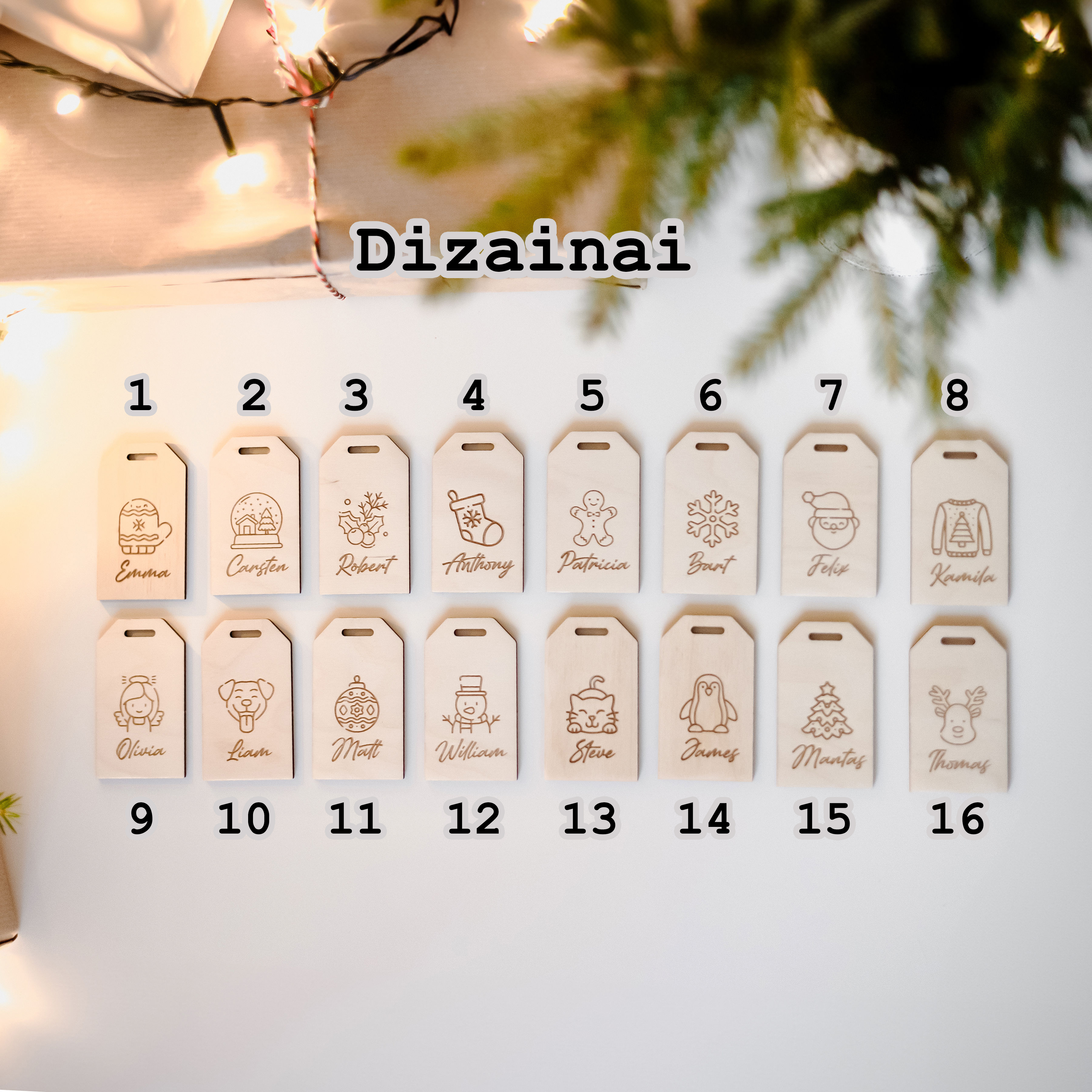 Žaismingos vardo kortelės