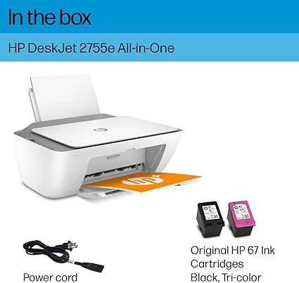 HP DeskJet 2755e Wireless Color Inkjet Printer