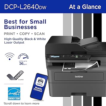 Brother DCP-L2640DW Wireless Compact Monochrome Laser Printer