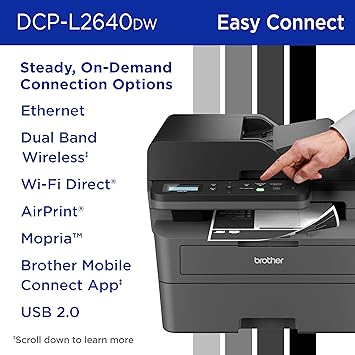 Brother DCP-L2640DW Wireless Compact Monochrome Laser Printer
