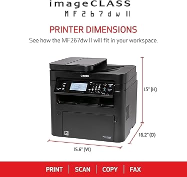 Canon imageCLASS MF267dw II Wireless Monochrome Laser Printer