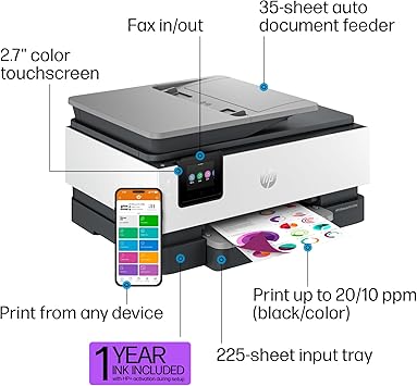 HP OfficeJet Pro 8139e Wireless All-in-One Color Inkjet Printer