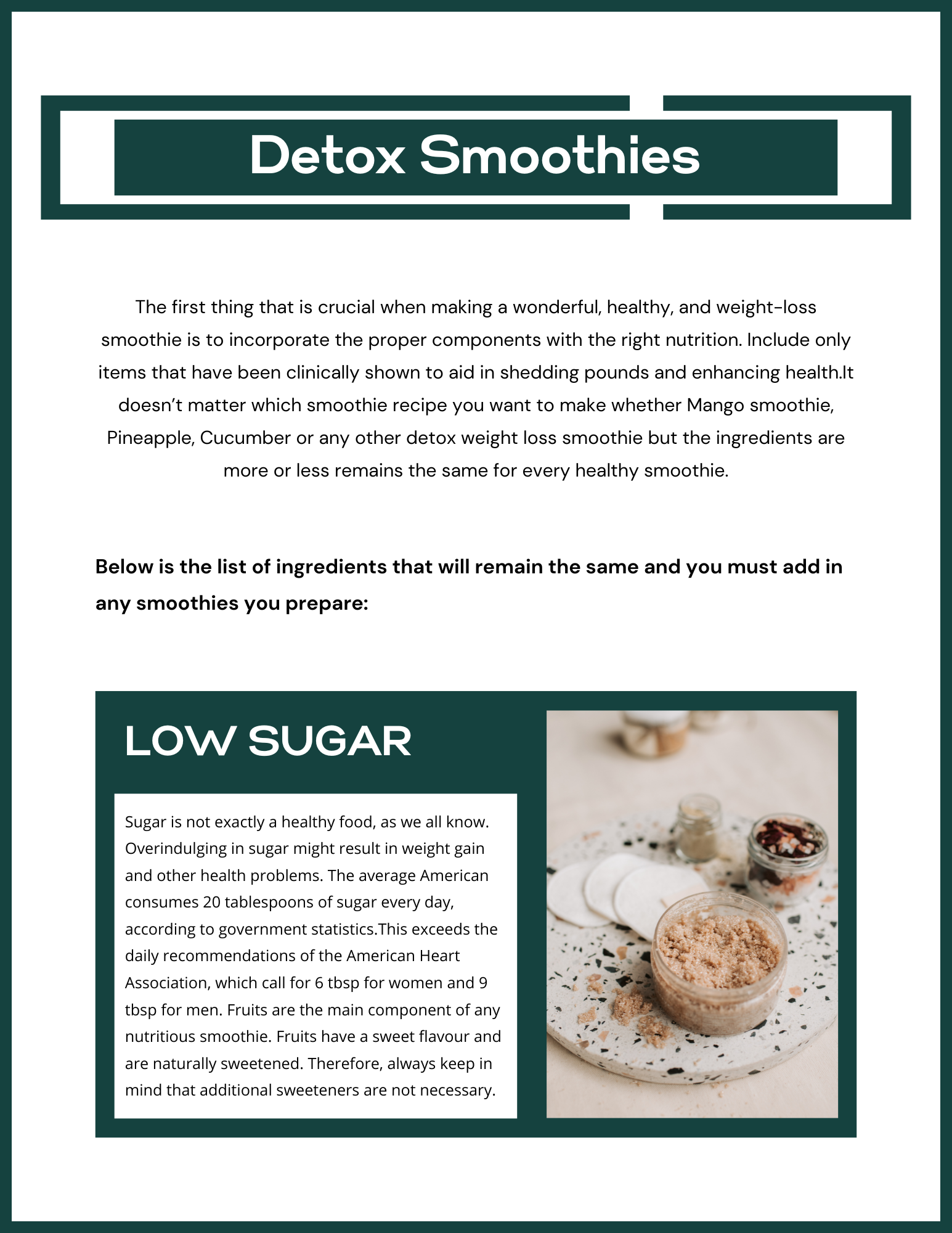 Smoothies Detox Plan 7 days
