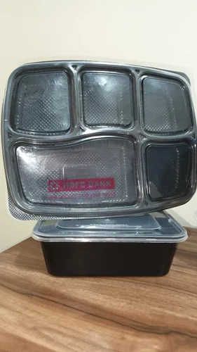 5 Compartment Plastic Disposable Tray