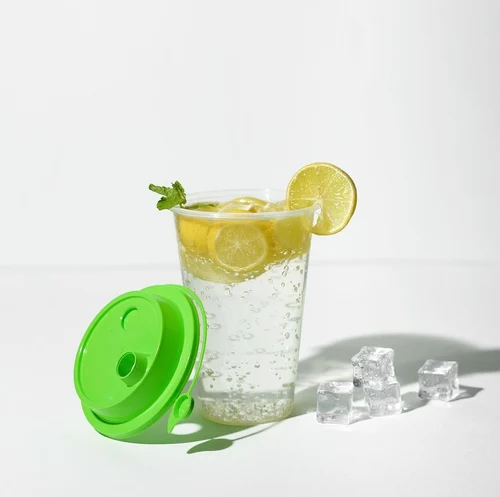 Transparent Glass With Sipper Cap 250ml 