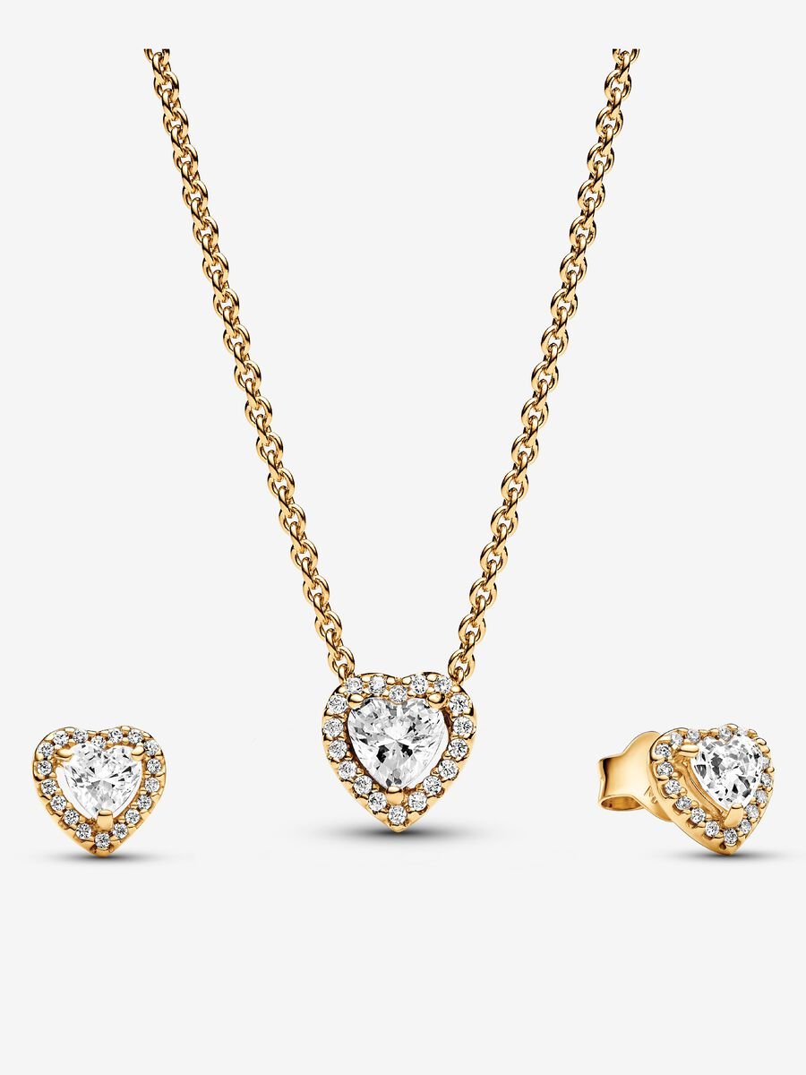 14k Gold Plated Elevated Heart Gift Set