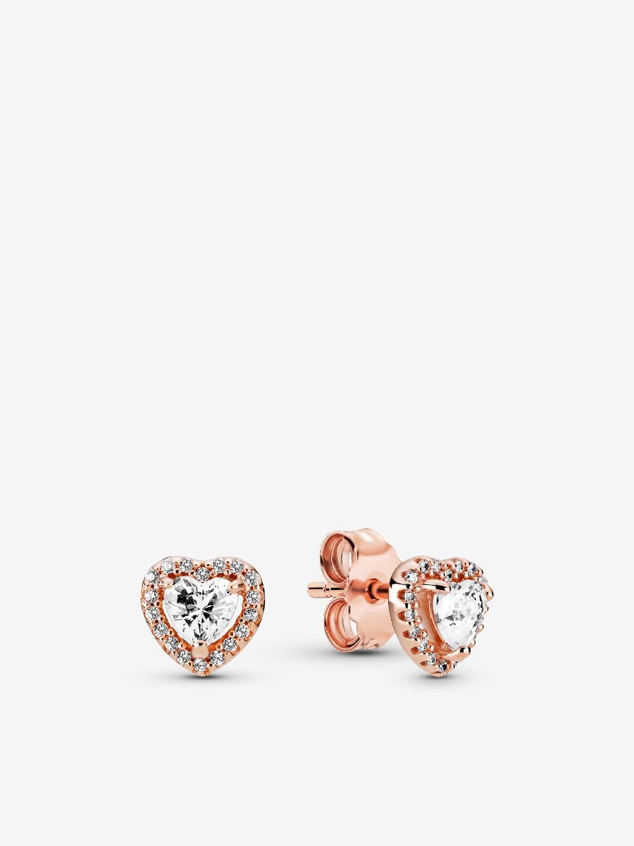 14k Rose Gold Plated Elevated Hearts Giftset