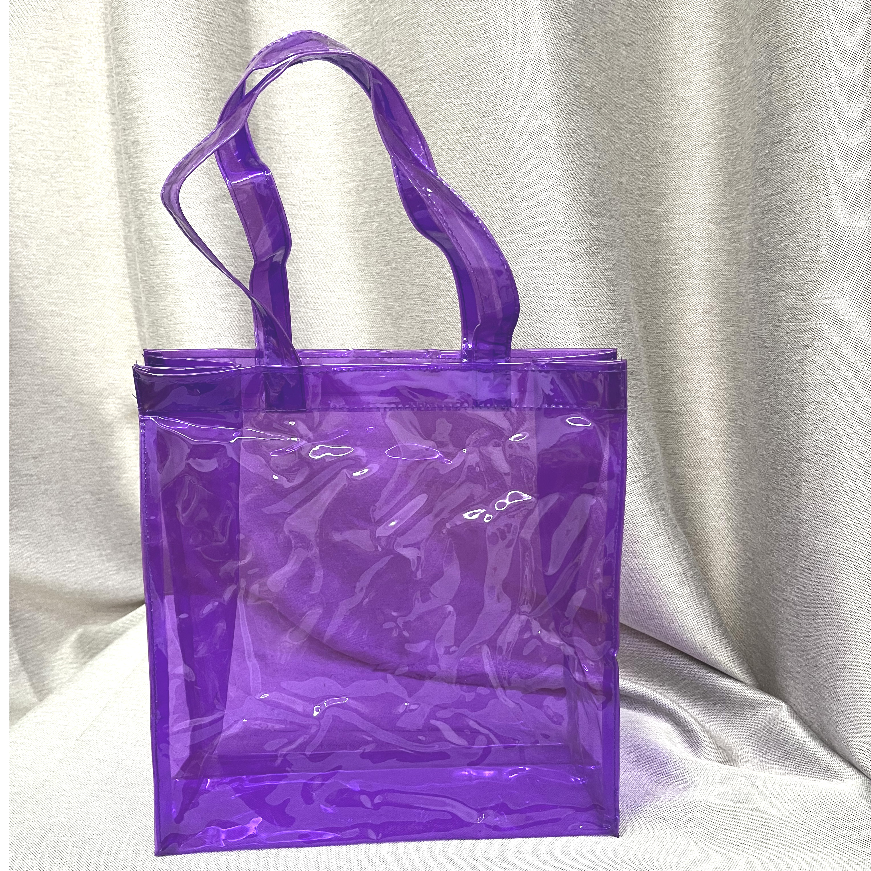 Transparent Purple Tote Bag