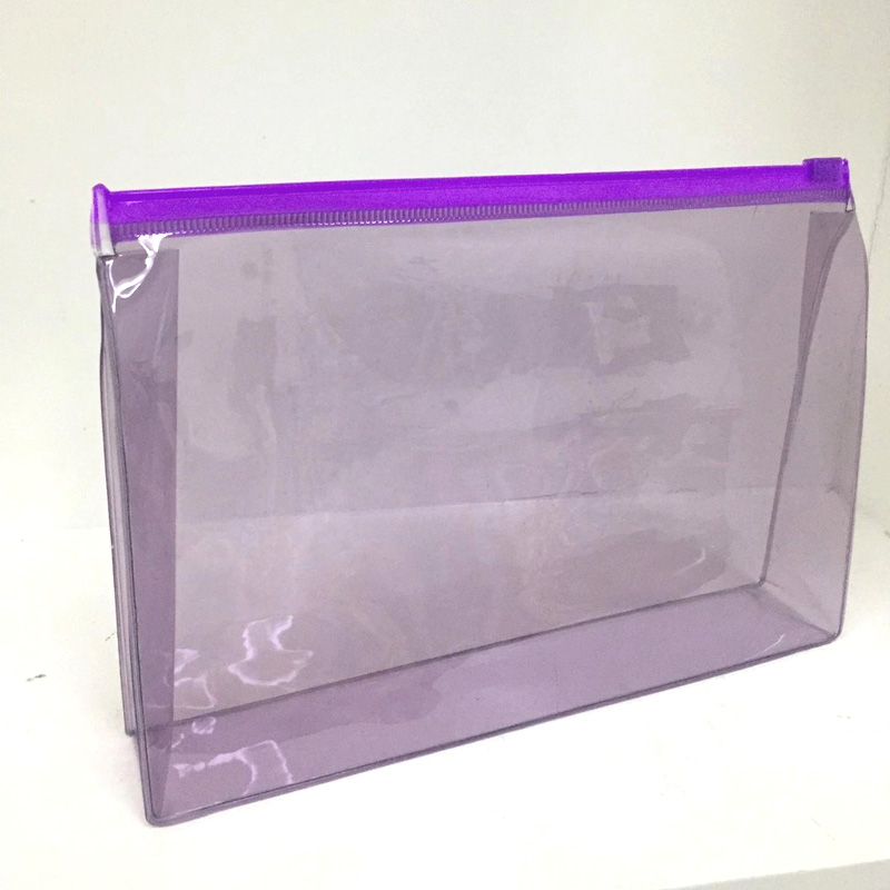 Transparent Purple Zippered Pouch