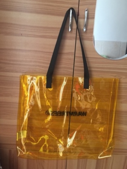 Yellow Transparent Tote Beach Bag