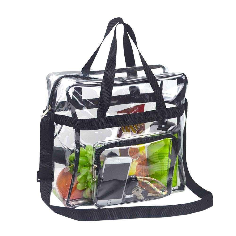 Clear Tote Bag with Black Straps