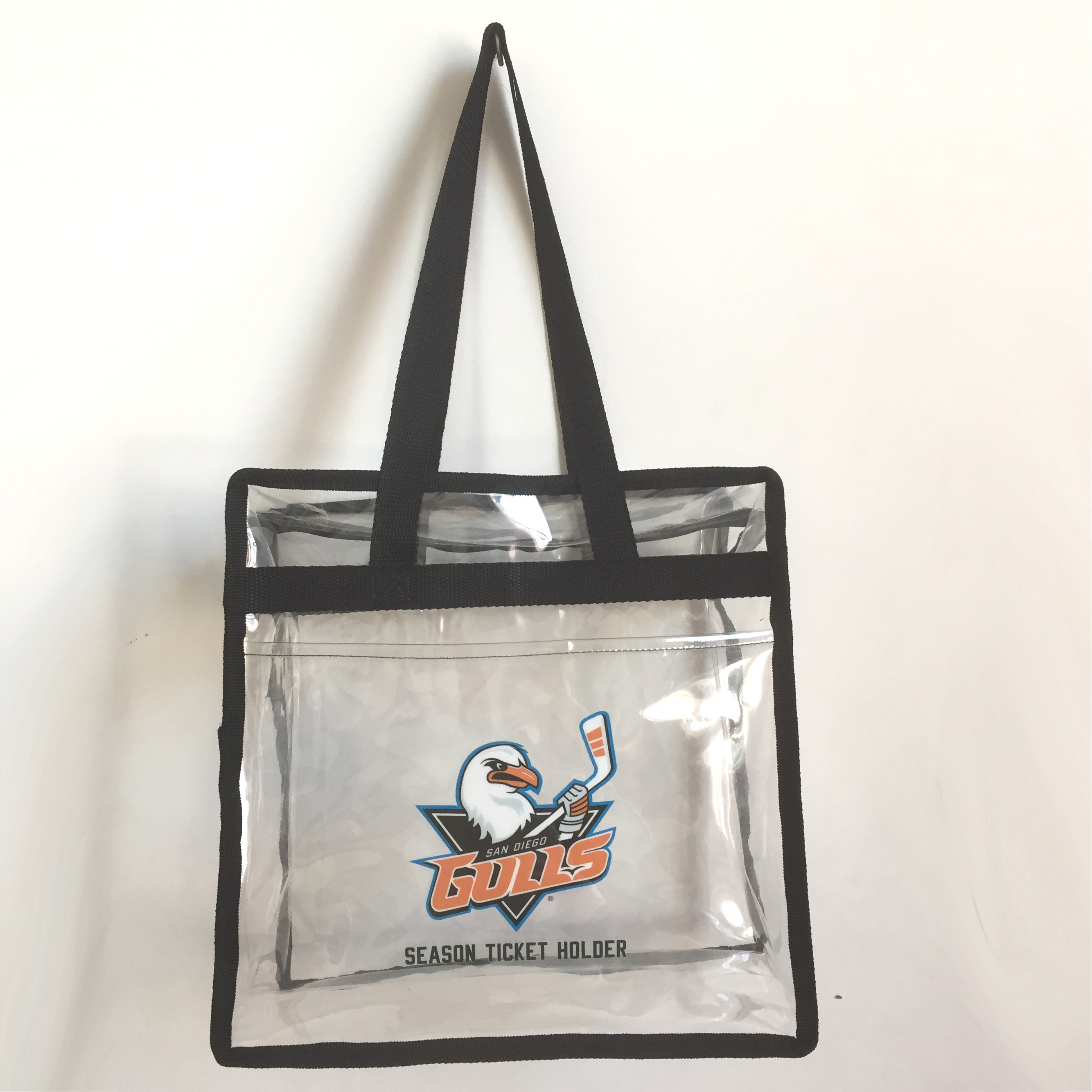Clear Tote Bag with Pocket infront