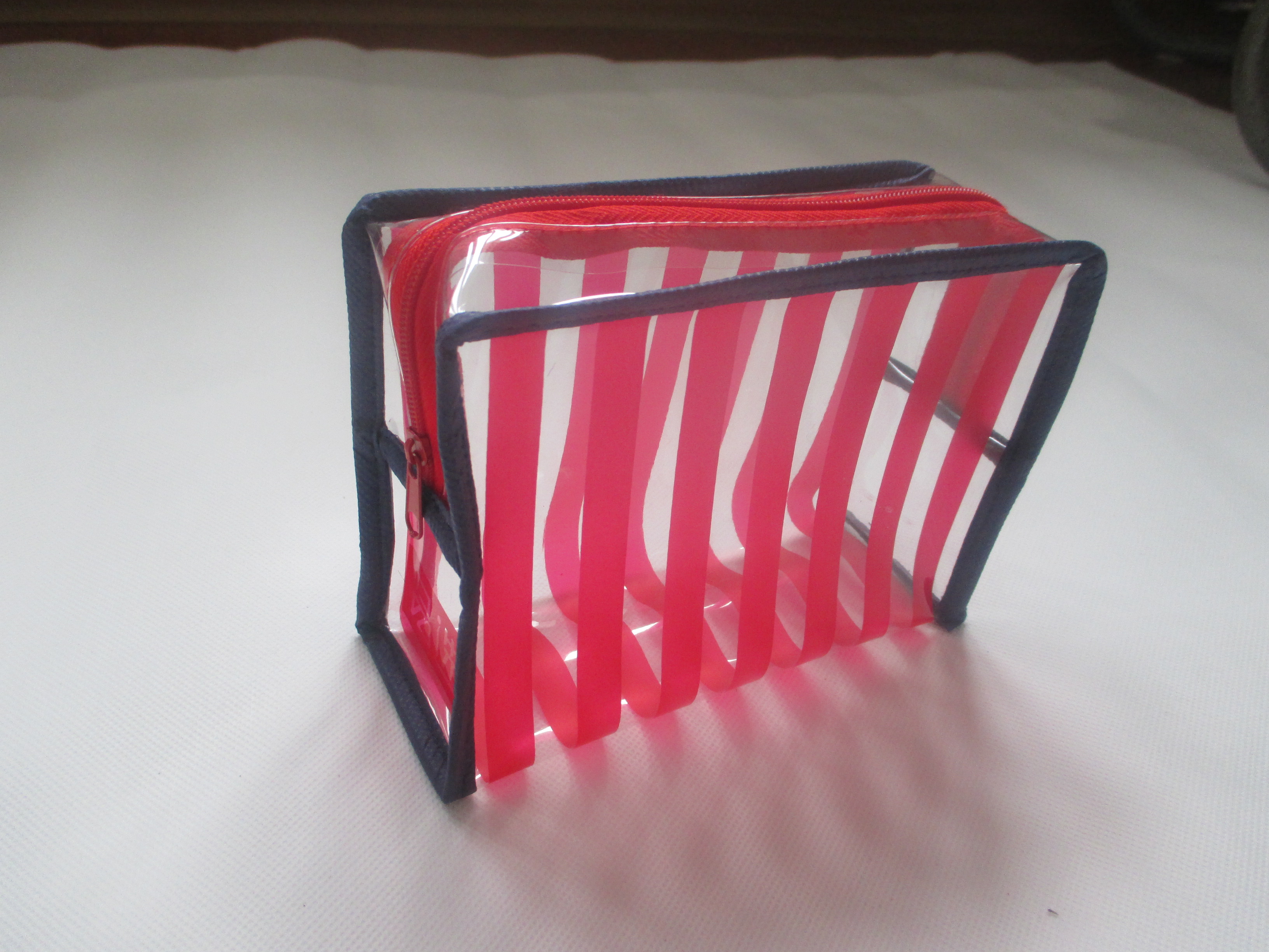 Striped Transparent Pouch