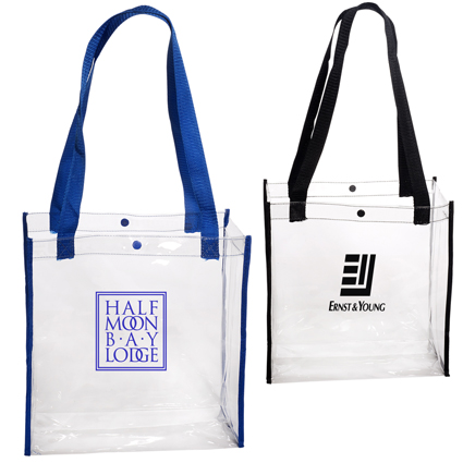 Clear Tote Bag with Colored Straps