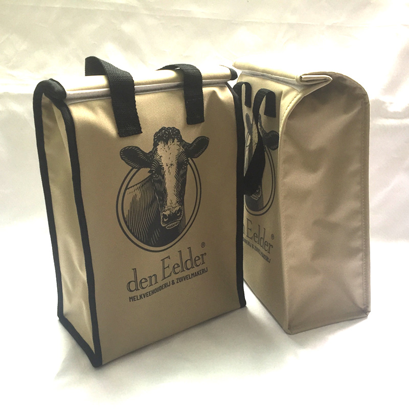 Insulated Cow Design Lunch Bags 600D Polyester Thermal Cooler Bag