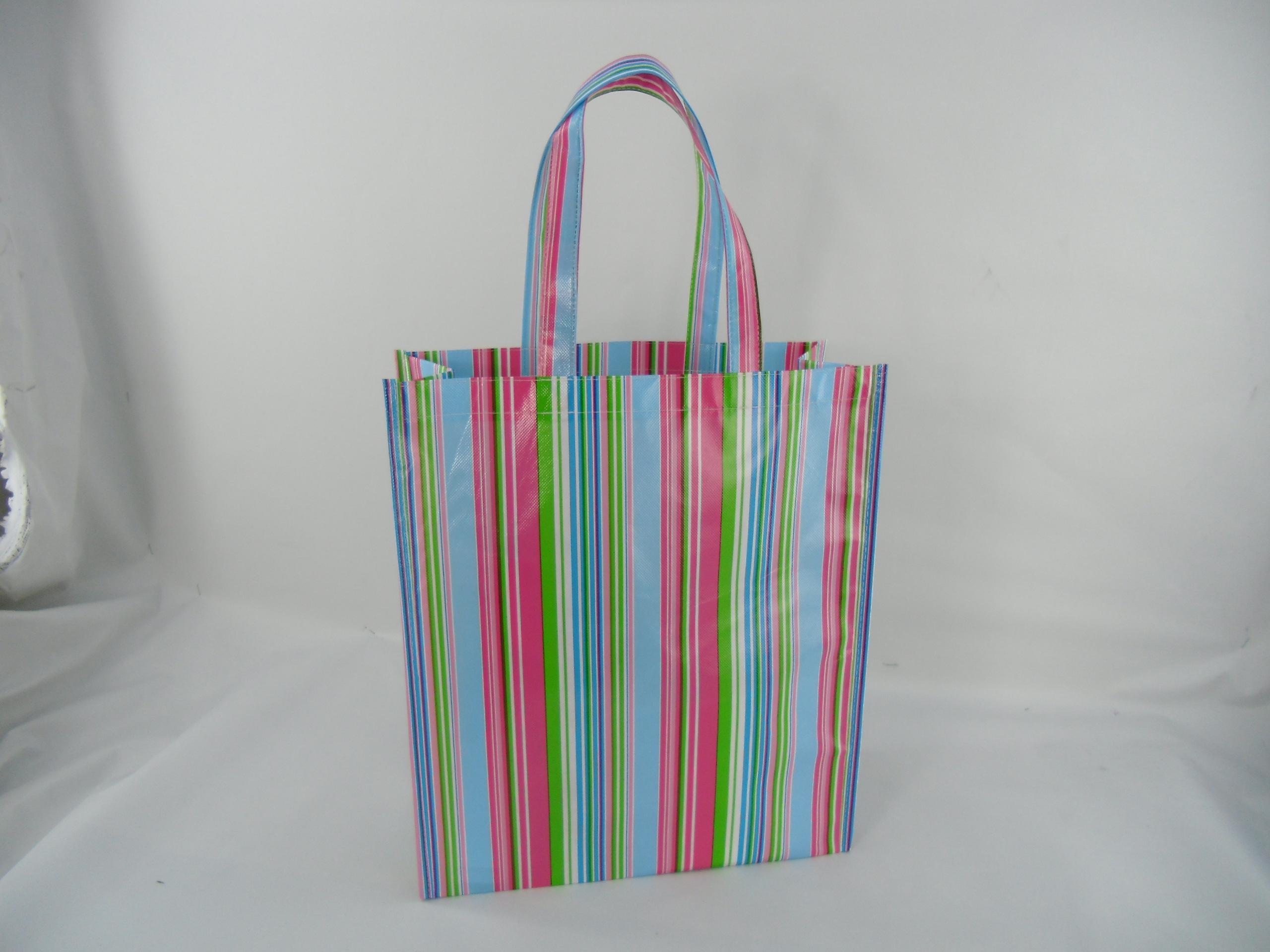 Multicolor Striped Tote Bag Non Woven Bag