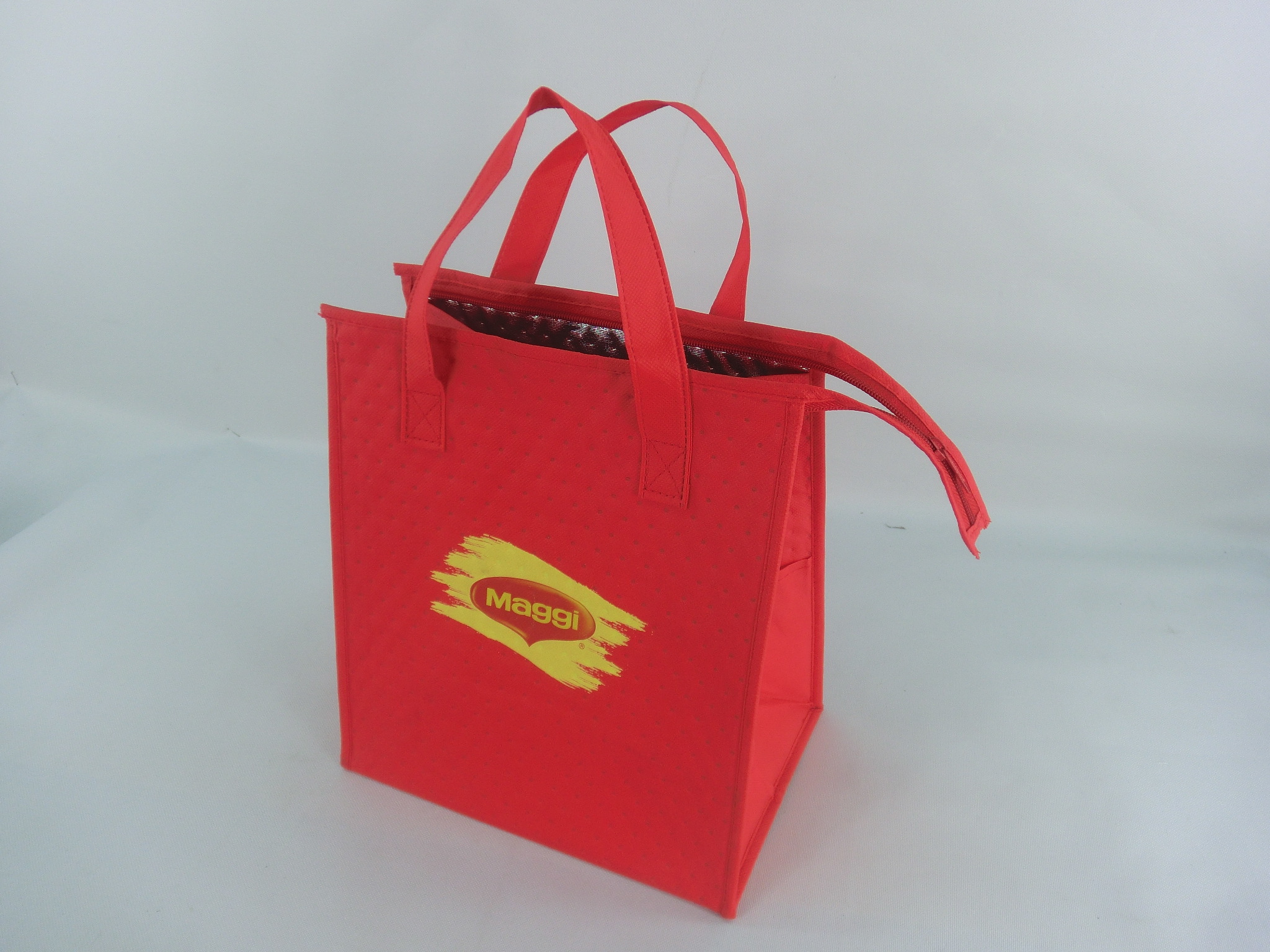 Insulated Red Tote Bag