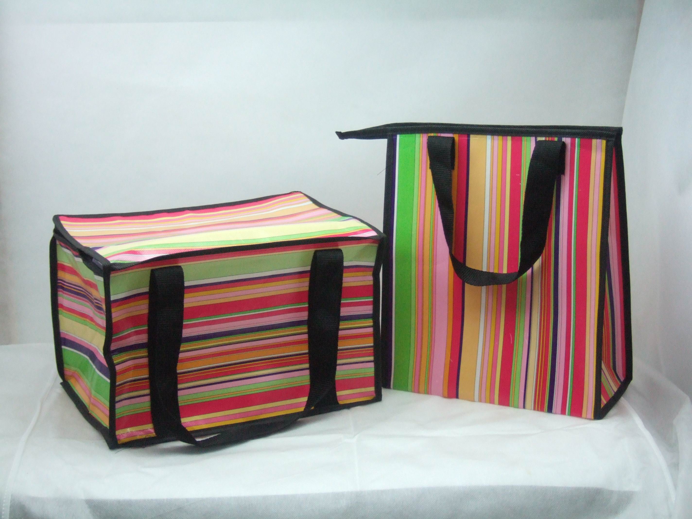 Striped Waterproof Lamination Non Woven Insulated Bags