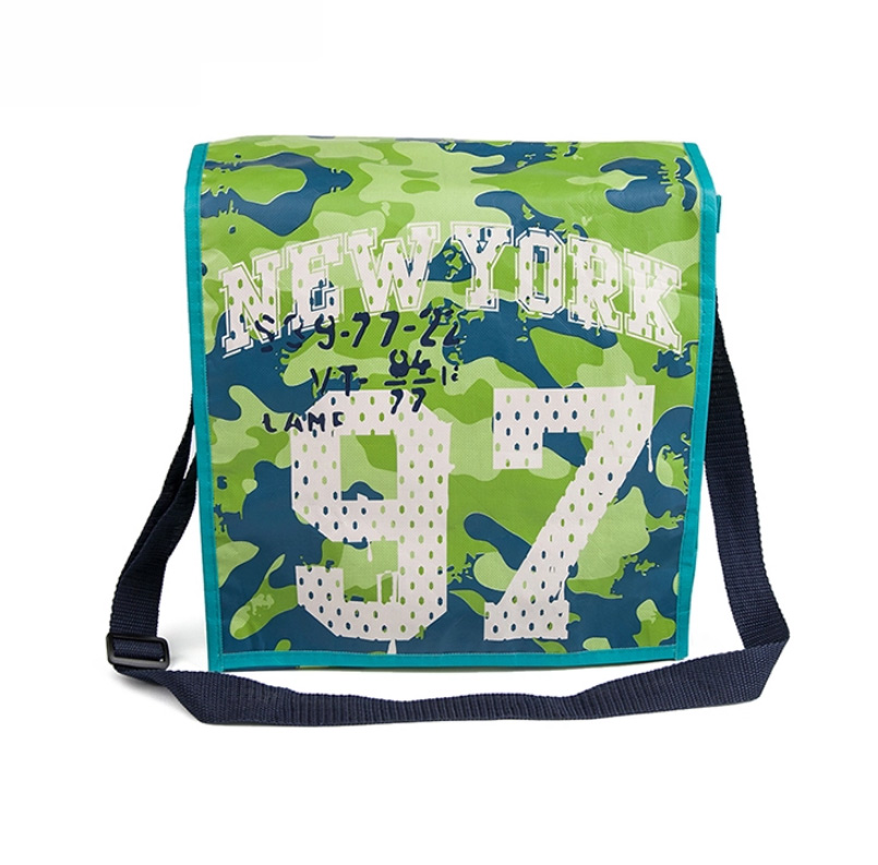 Non Woven Promotional Messenger Bag Camouflage Shoulder Bag