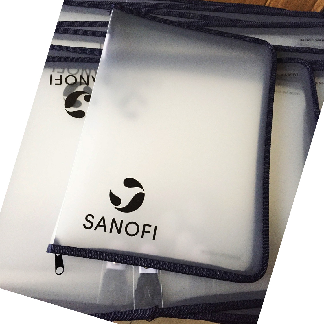 SANOFI Branded Document Holder Zipper Bag