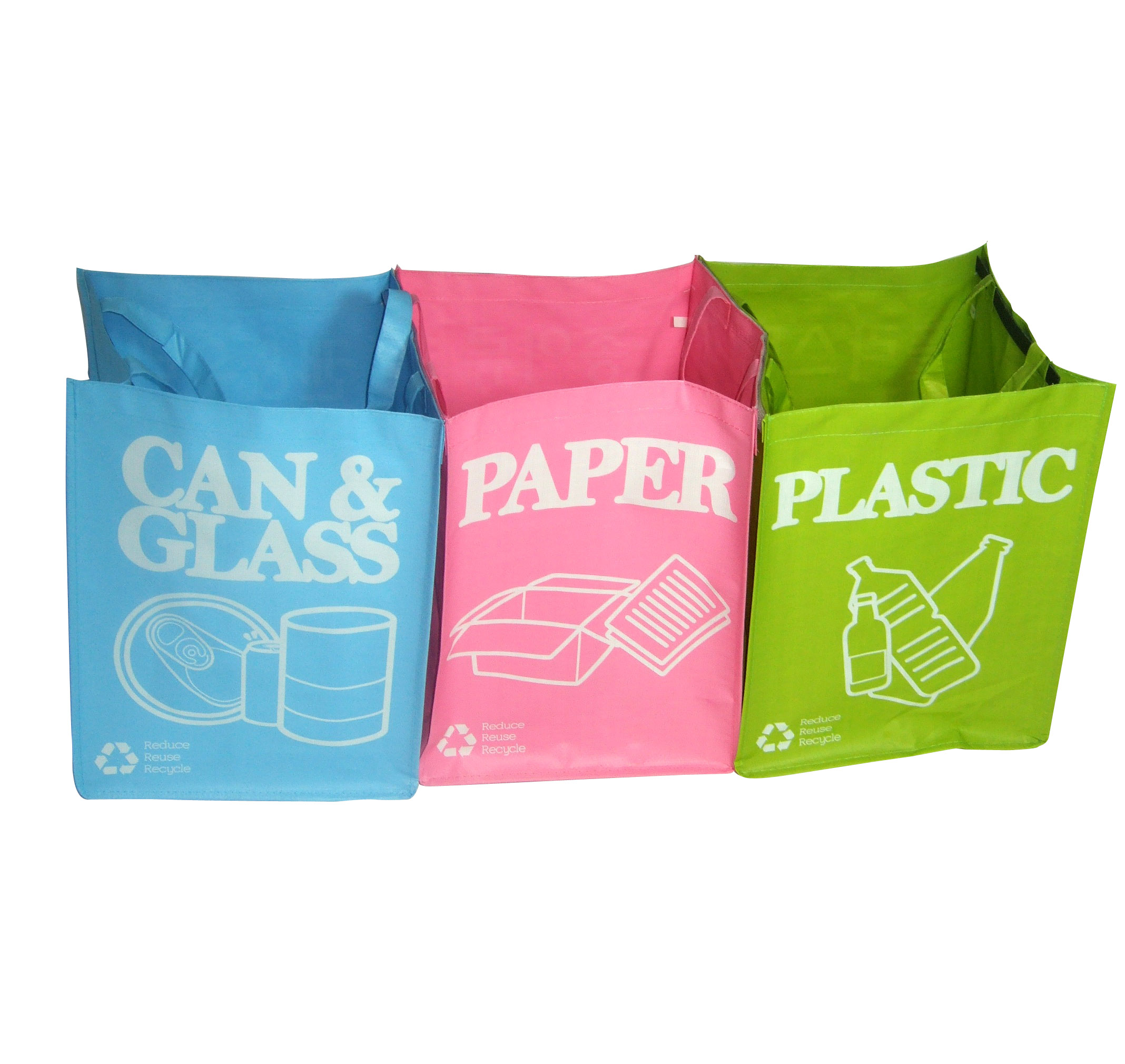 Recycling Bin Set PP Woven Storage Bag Set