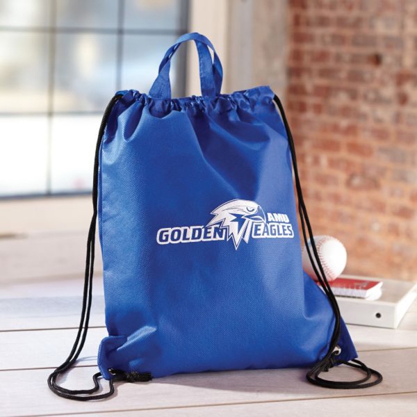 Golden Eagles 210D Polyester Drawstring Bag Promotional Gift Bag