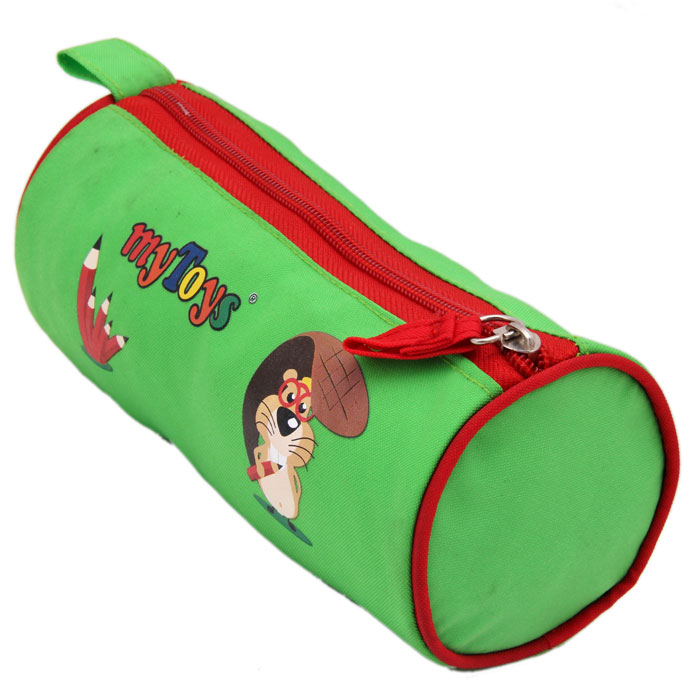 Green Pencil Case Round Zipper Bag