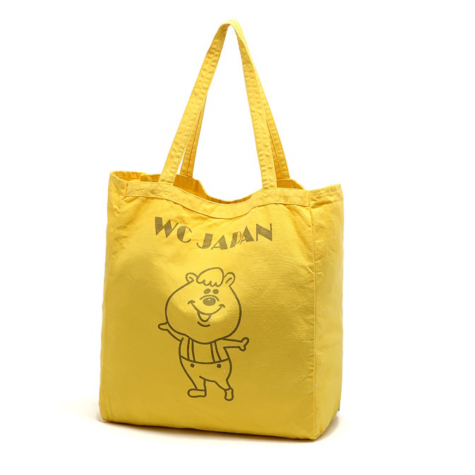 Yellow Cotton Tote Bag Silk Screen Printing