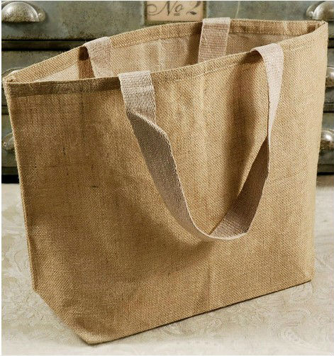Jute Tote Bag PE Back Coating for Waterproof