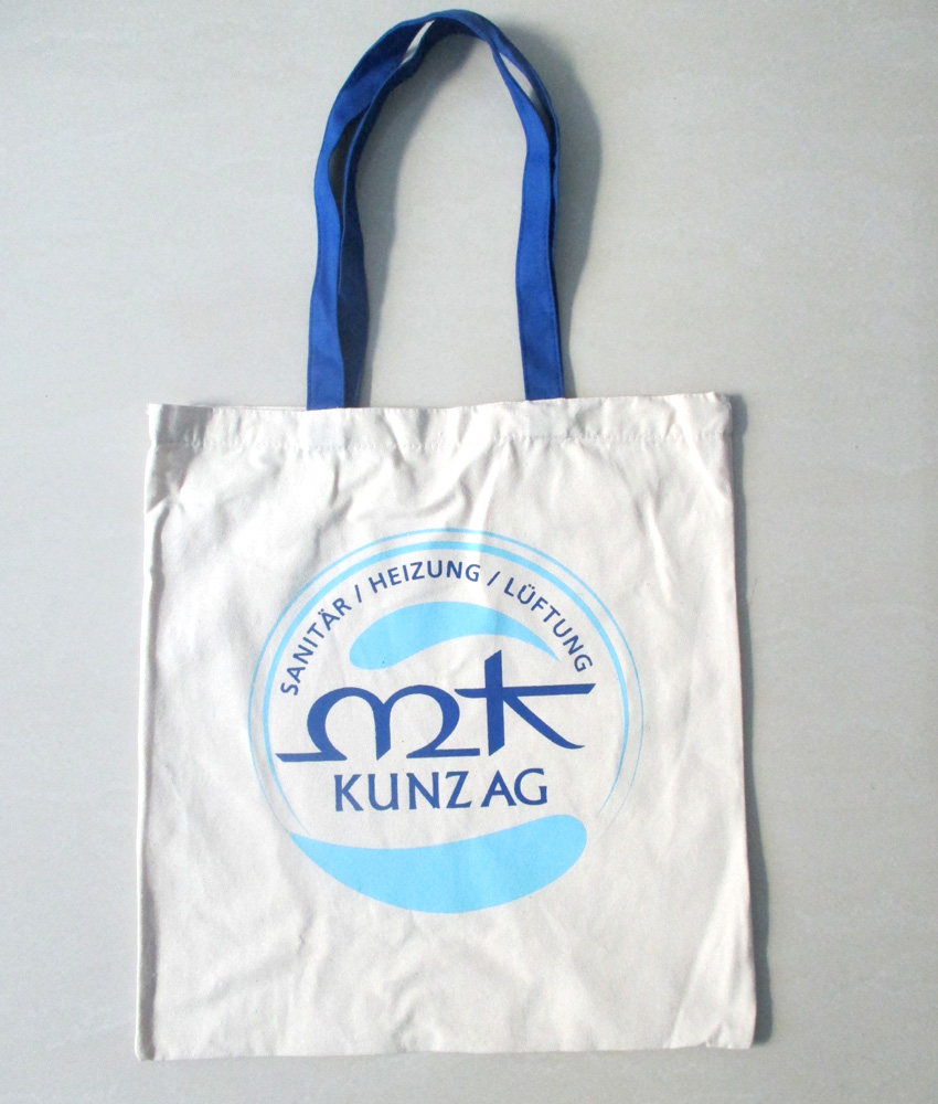 Eco-friendly Cotton Tote Bag 8OZ Natural Cotton Silk Screen Logo Printing