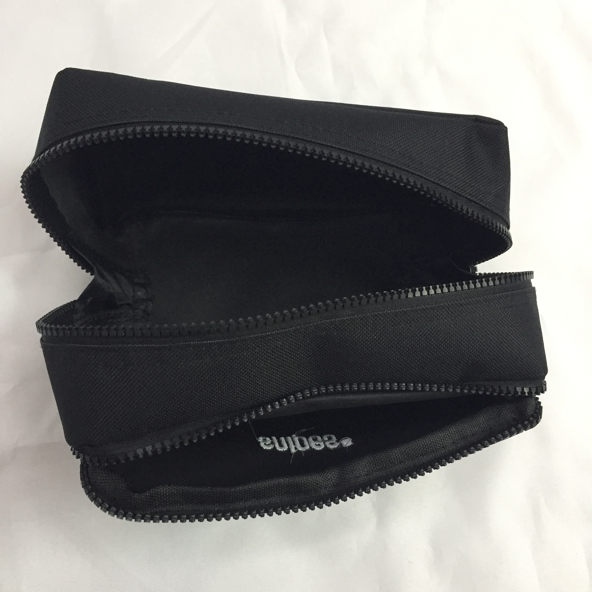 Black Zippered Pouch 600D polyester