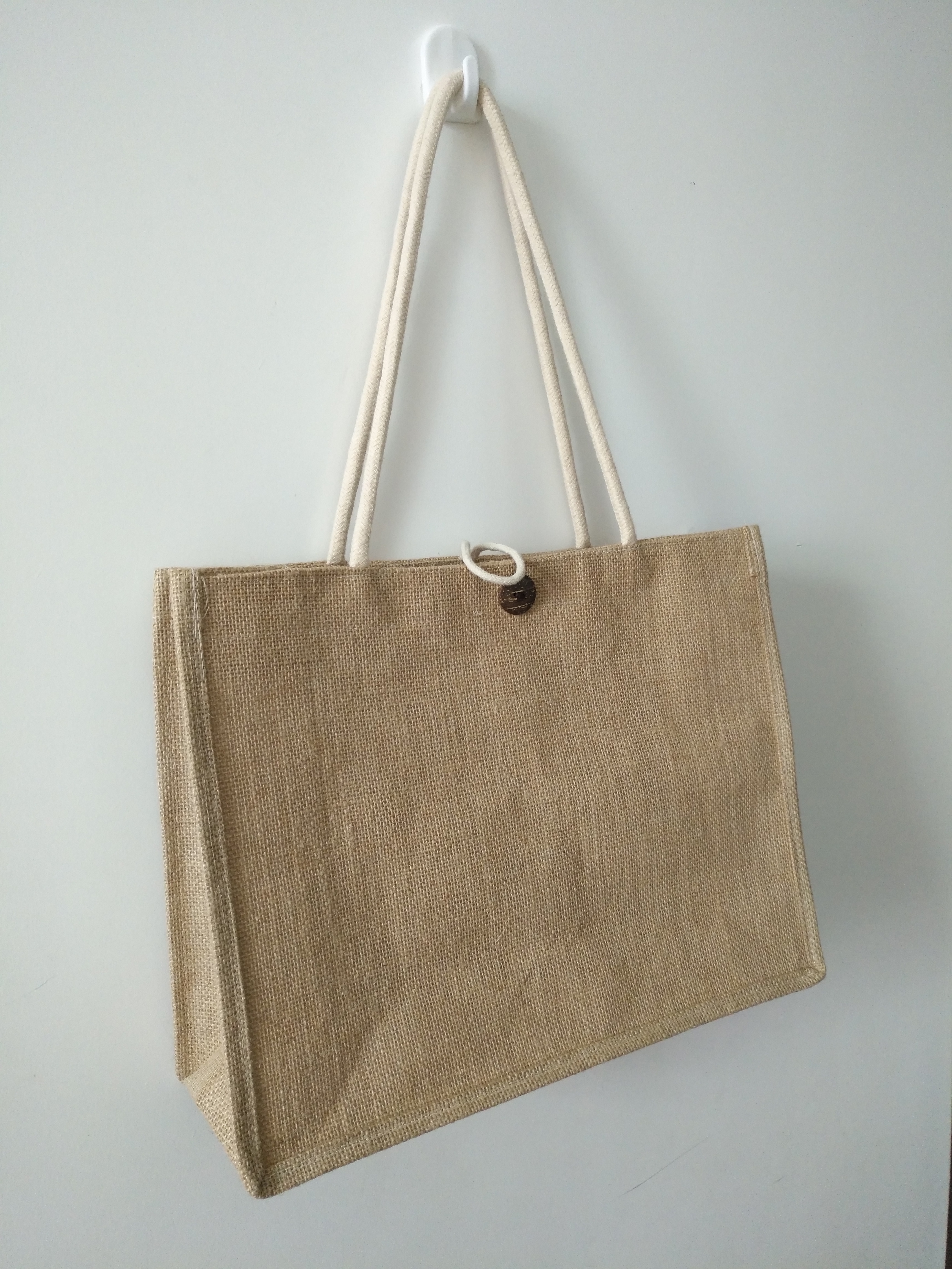 Eco-friendly Jute Tote Bag PE BACK Coating for Waterproof and Stronger