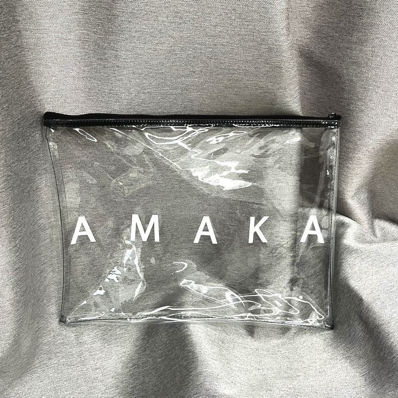 Clear Zippered Pouch Custom Logo 20X28cm