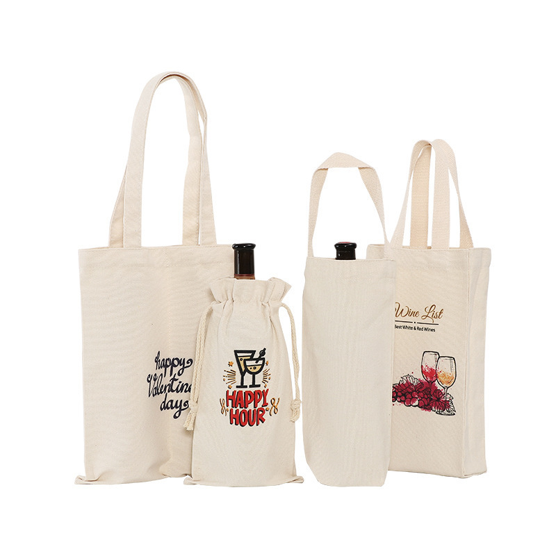 Canvas Wine Tote Bags 100% Natural Cotton