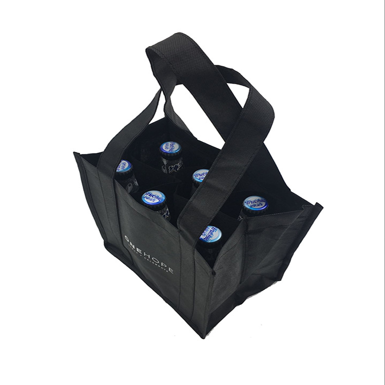 Reusable Bottle Bag Non Woven Wine Bag 6Bottles