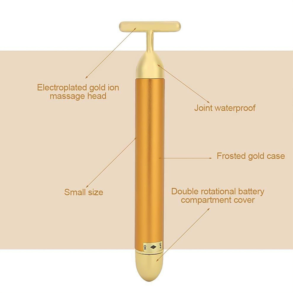 24k Gold Vibrating Face Massager
