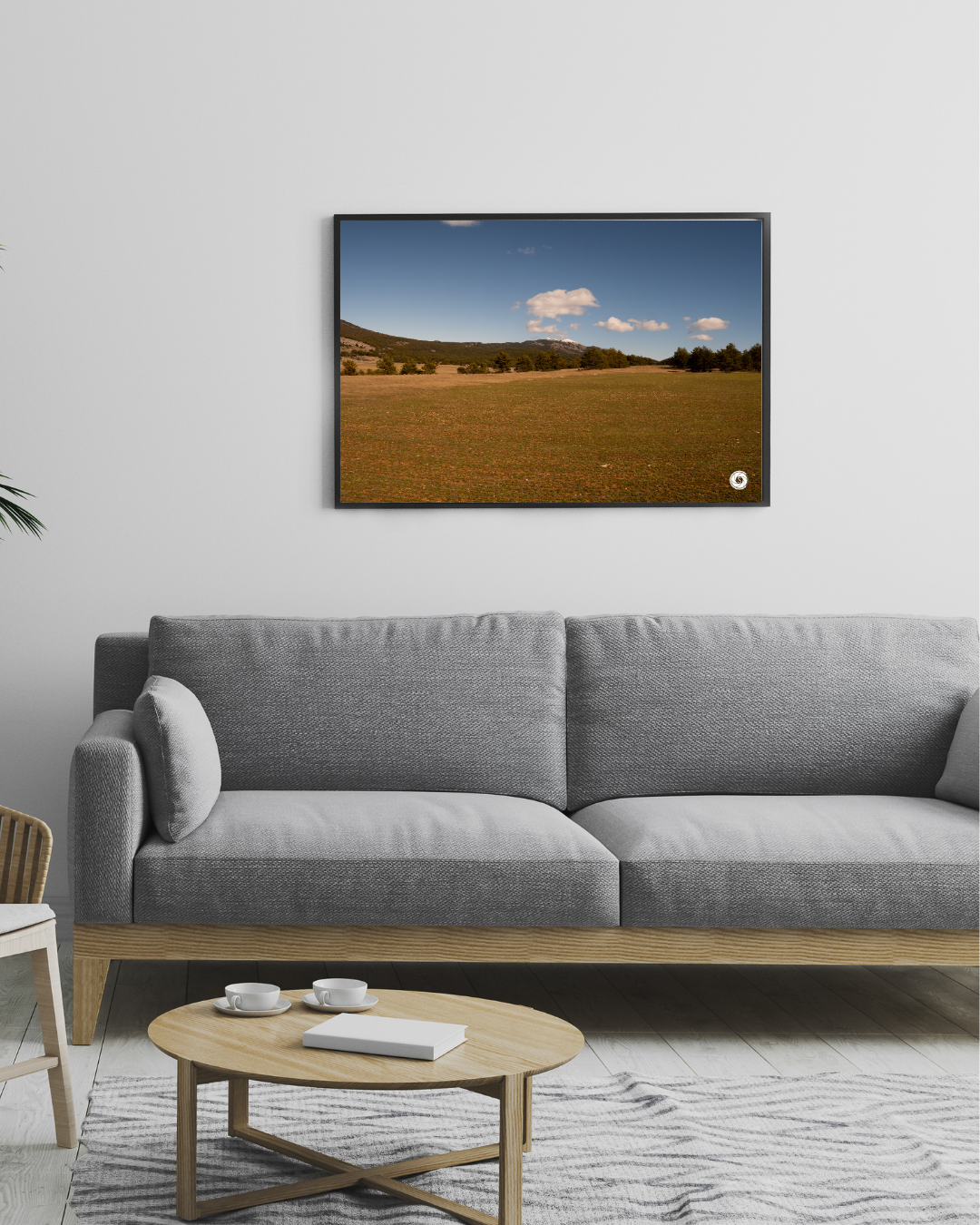 Prairie sous le ciel bleu
