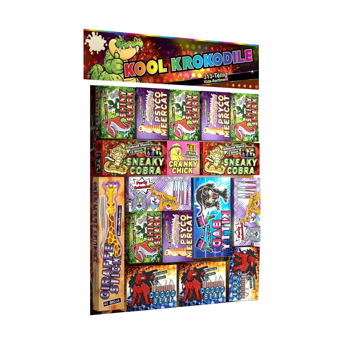 Lesli Kool Krokodile Set Kinderfeuerwerk 