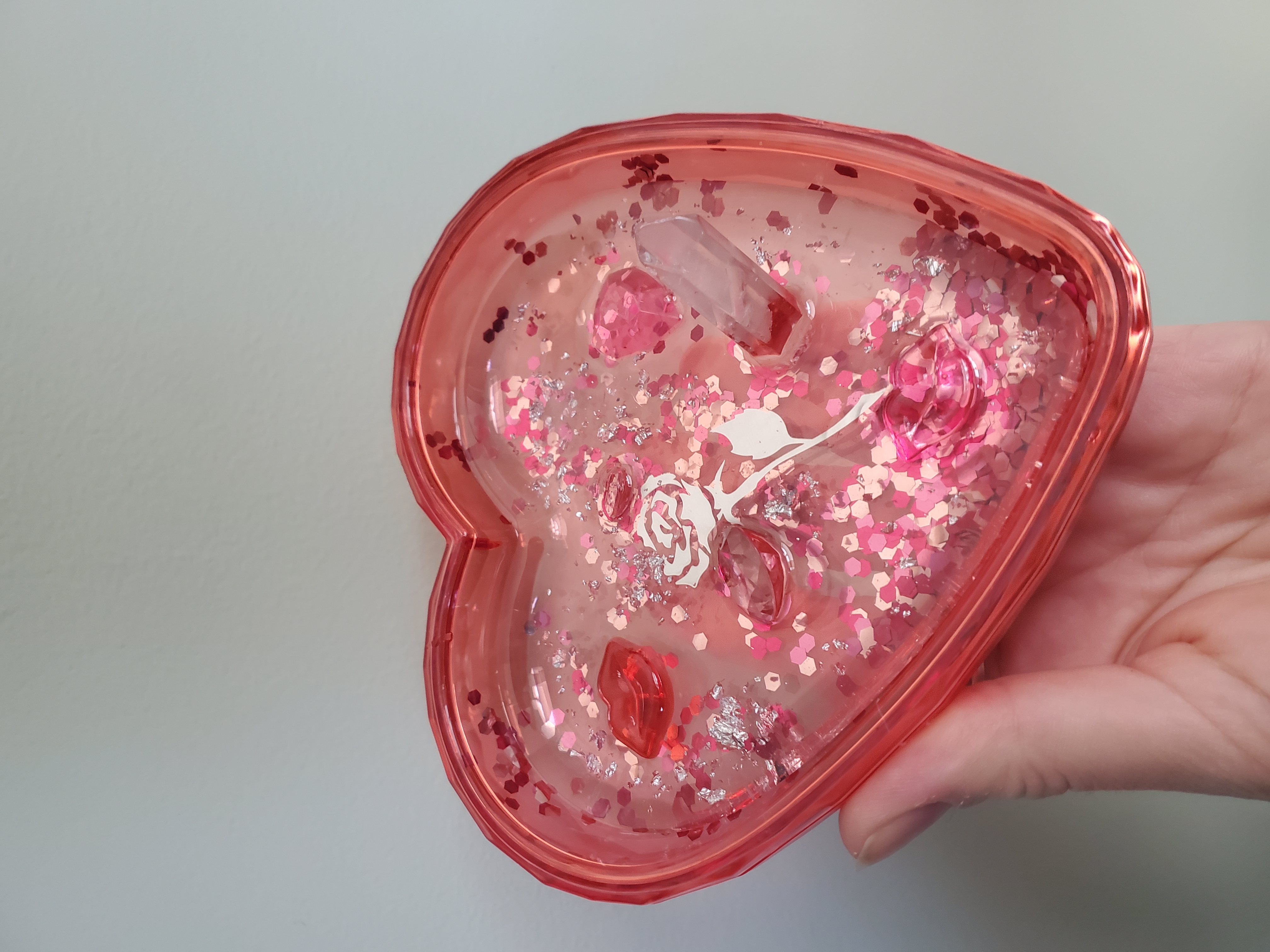 Heart-shaped Jewelry Tray-Red