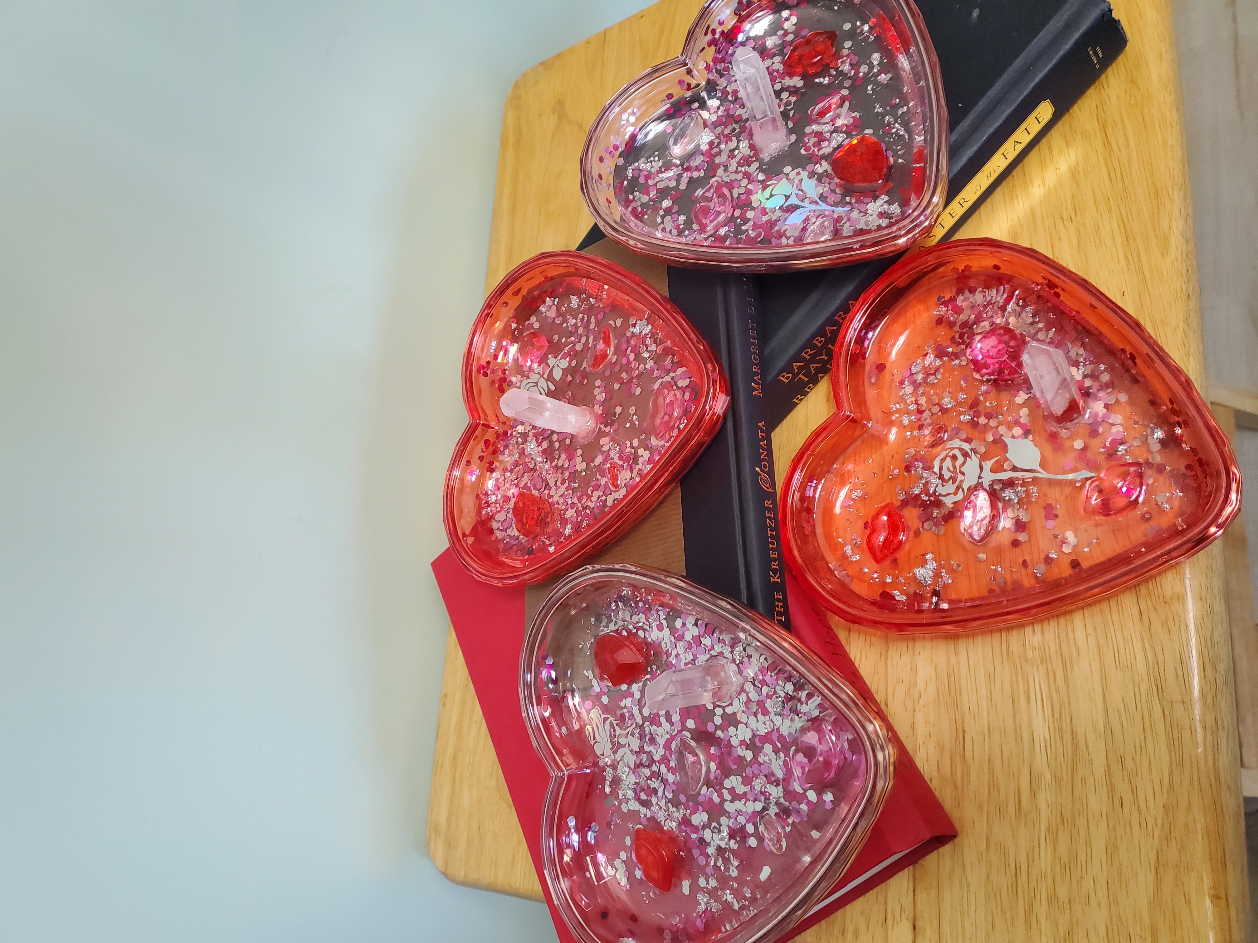 Heart-shaped Jewelry Tray-Red