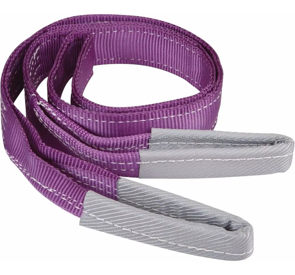 Cinta de elevación de carga 1 tonelada x 1,2 metros, factor de seguridad 7:1, 30 mm (color morado).
