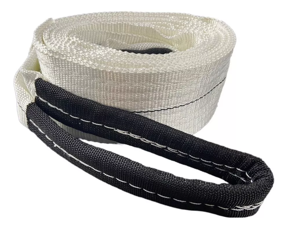 Cinta de Elevación de Carga 4 toneladas, 2 metros, 100 mm, Factor de Seguridad 5:1, Blanca.