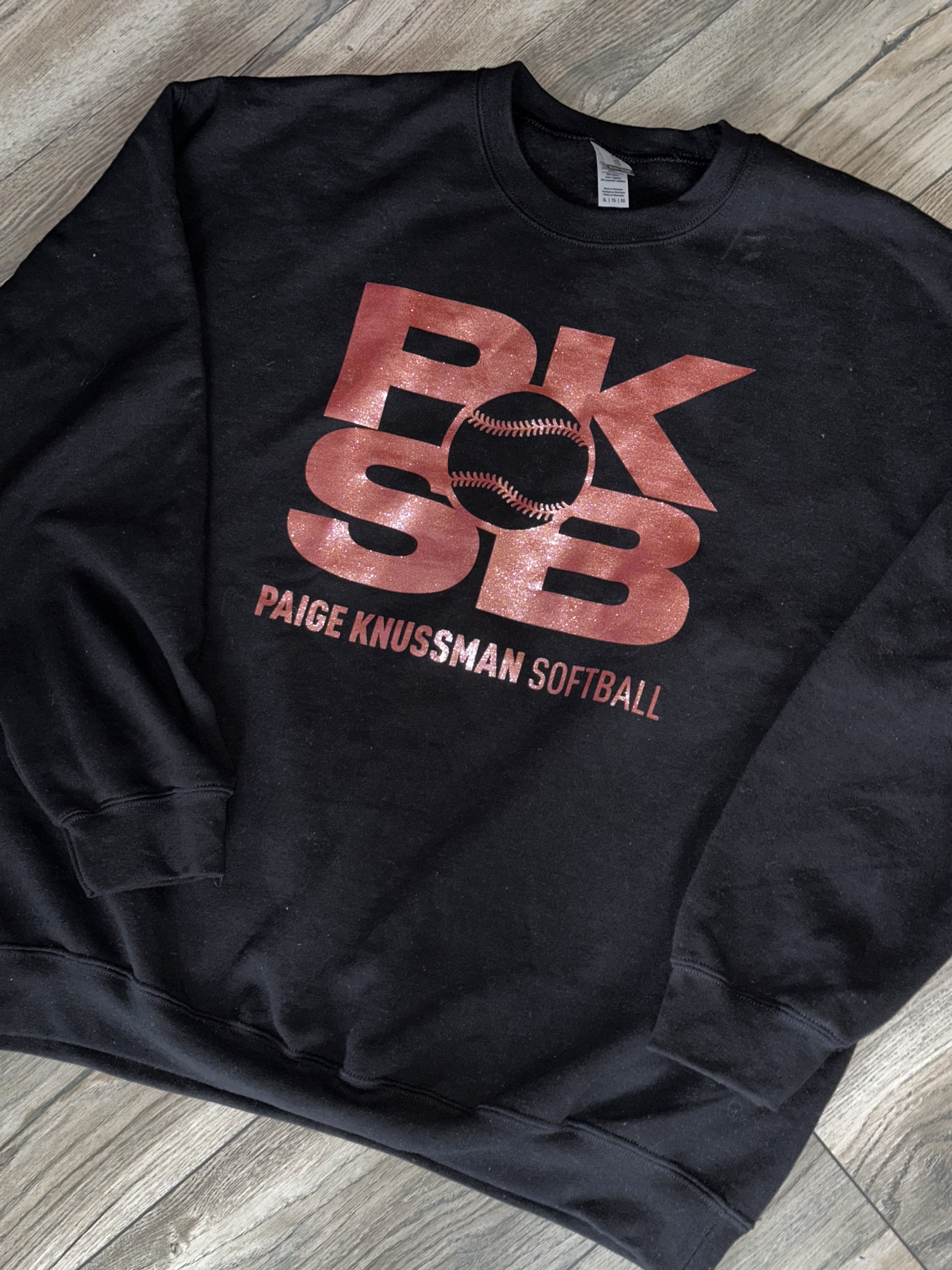 *LIMITED EDITION* Black Crewneck with Pink Sparkle Logo