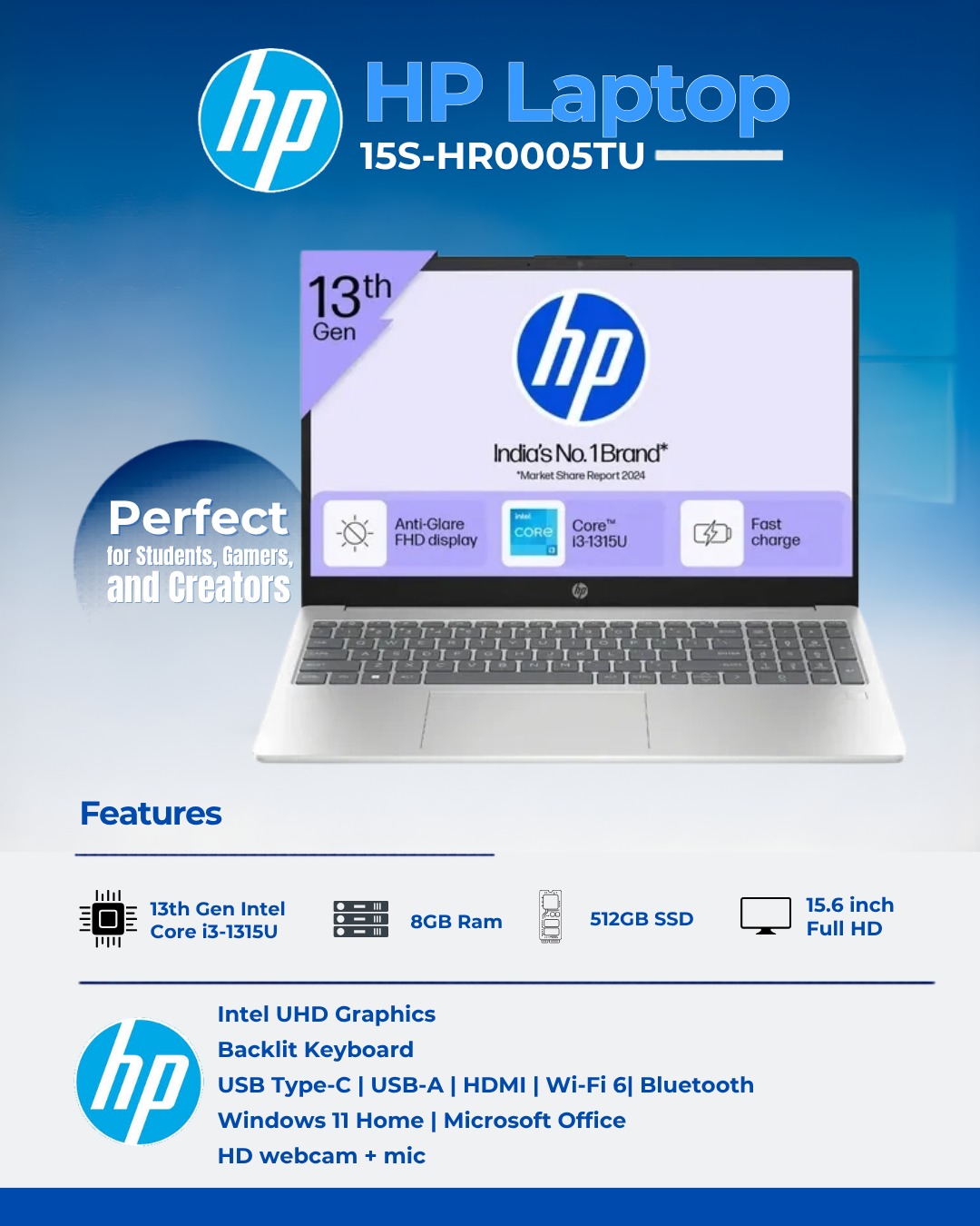 HP Laptop 15S-HR0005TU