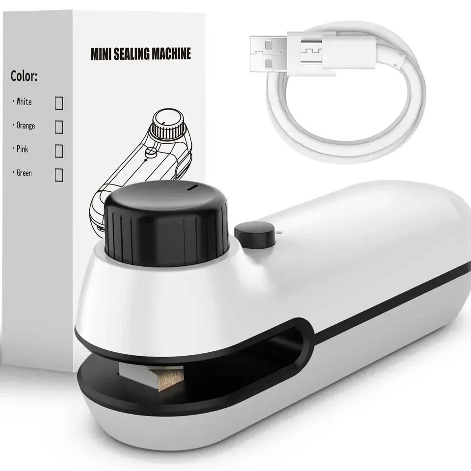 Mini Bag Sealer,2 in 1 Heat Sealer & Cutter Mini Portable Sealing Machine for Chip Bags Plastic Bag Food Storage Snack Cookies Fresh