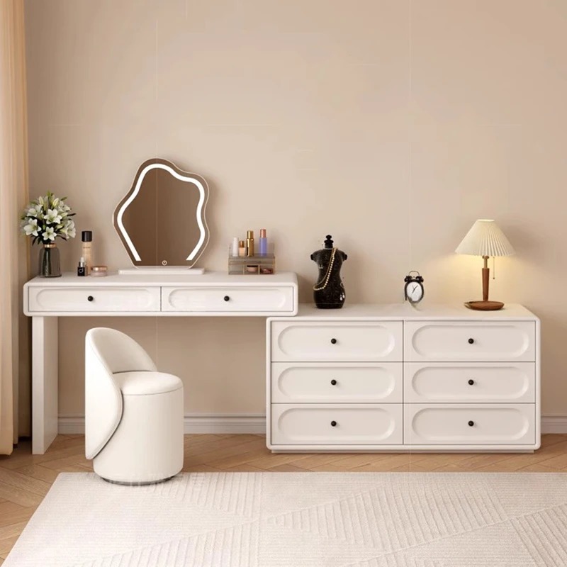 Wooden Bedroom Vanity Makeup Desk Modern Comfortable Dressing Table White Concise Vanity Tocador De Maquillaje Home Furniture