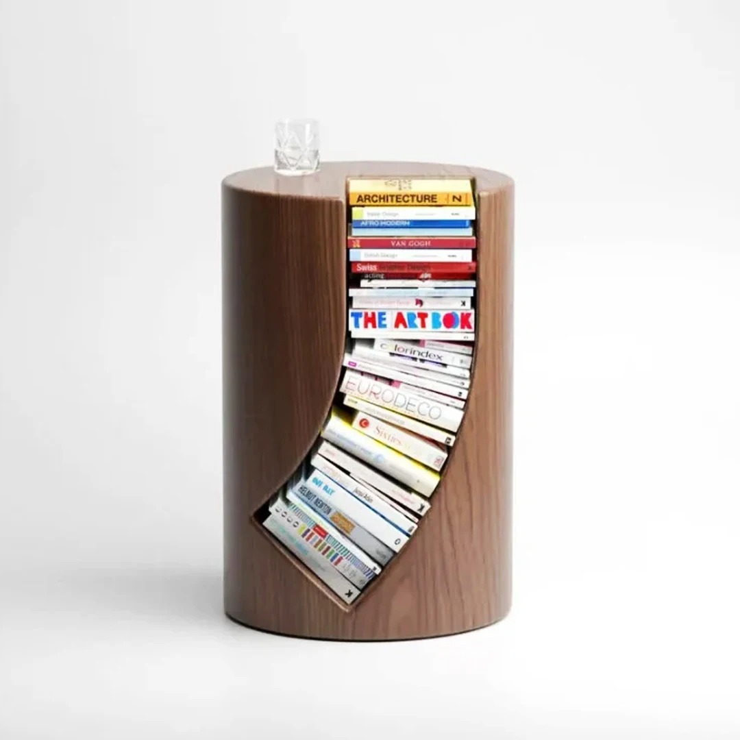 Simple Bookshelf Black Walnut Color Bamboo Furniture Bamboo Book Shelves Coffee Table Living Room Side Table Coffee Table