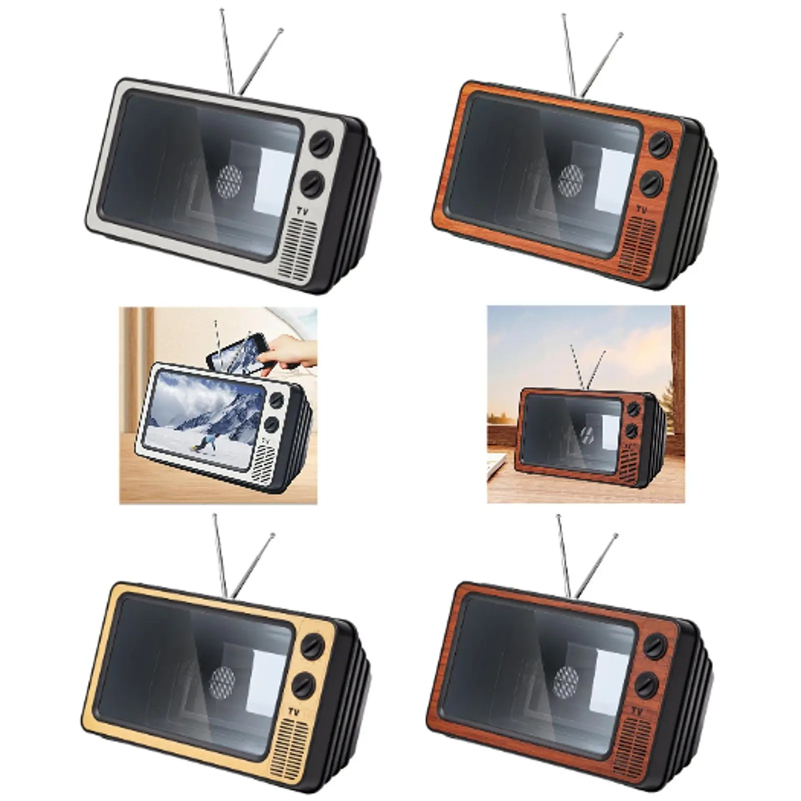 Retro TV Amplifier 3D Mobile Phone Screen TV 